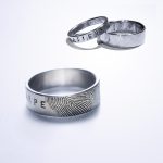 白銅指紋戒指-基本款：圖片 2